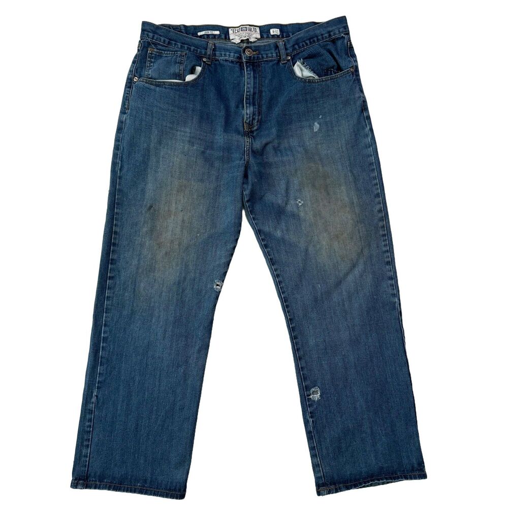 Vintage Y2K Ecko Unltd Baggy Jeans Size 40x30 Thrashed Grunge